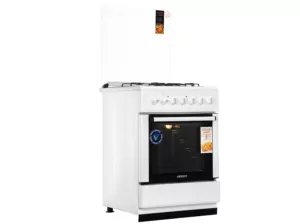 Плита ARDESTO комби 3 газ + 1 электро, 64л, 60×60см, подсветка, форсунки LPG (подключение газового баллона), съемные направляющие, белый