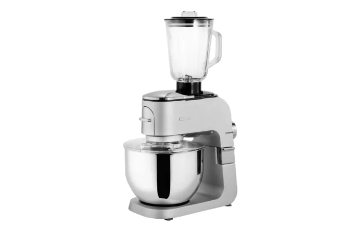 Кухонна машина Ardesto 1500Вт, чаша-метал, корпус-метал, насадок-10, сріблясто-сірий