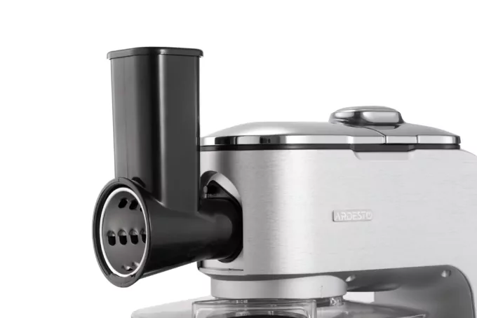 Кухонна машина Ardesto 1500Вт, чаша-метал, корпус-метал, насадок-10, сріблясто-сірий