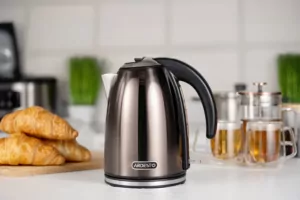 Електрочайник Ardesto 1.7л, Strix, метал, бронзовий глянець