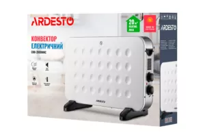Convector ARDESTO, 20m2, 2000w, mechanical control, open heating element, white