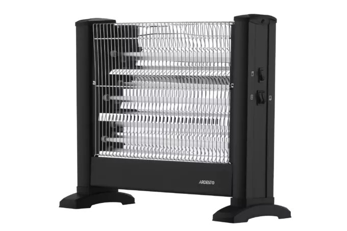 Infrared heater ARDESTO quartz, 15m2, 1650w, mechanical control, floorstanding, black