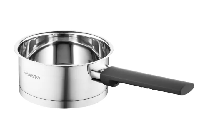Ковш со стеклянной крышкой Ardesto Gemini Trento, 0.9л, нержавеющая сталь, бакелит