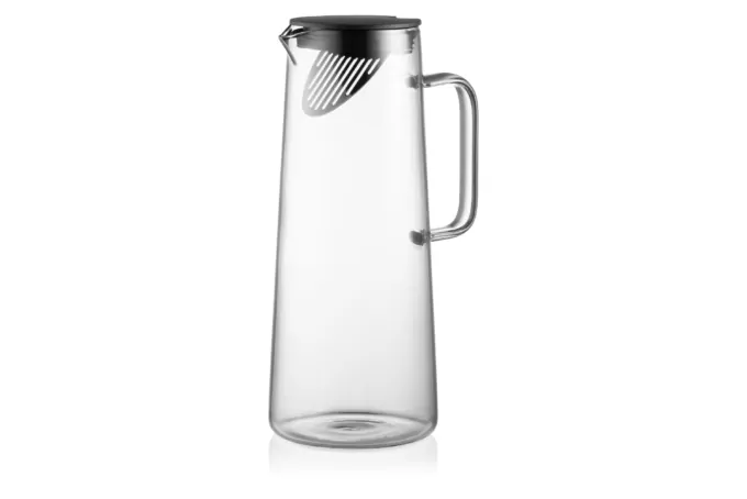 Кувшин с крышкой ARDESTO Graphite, 1350мл, боросиликатное стекло, пластик, нержавеющая сталь, серый