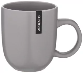 Чашка Ardesto Cremona Dusty grey, 390мл, кераміка, сірий
