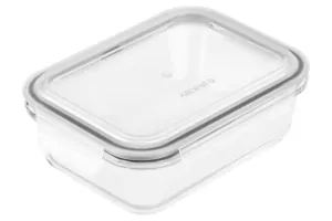 Ardesto Food storage container Gemini 1l, borosilicate glass, plastic, rectangular, transparent