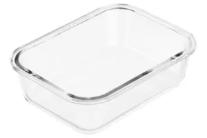 Ardesto Food storage container Gemini 1l, borosilicate glass, plastic, rectangular, transparent