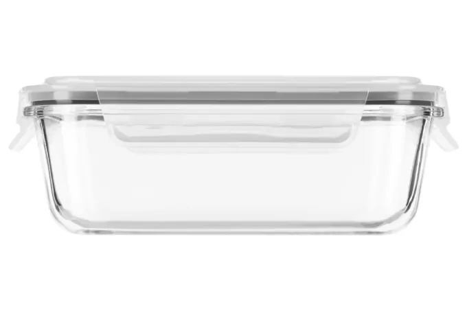 Ardesto Food storage container Gemini 1l, borosilicate glass, plastic, rectangular, transparent