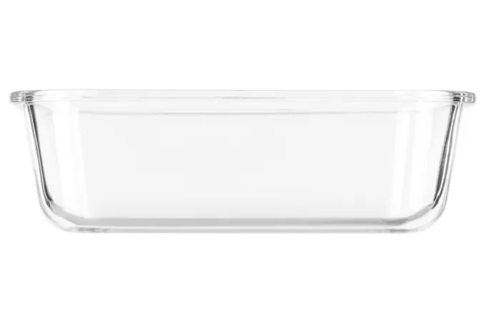 Ardesto Food storage container Gemini 1l, borosilicate glass, plastic, rectangular, transparent