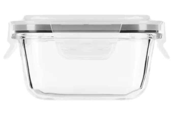 Контейнер для зберігання харчових продуктів Ardesto Gemini, 0.3л, боросилікатне скло, пластик, квадратний, прозорий
