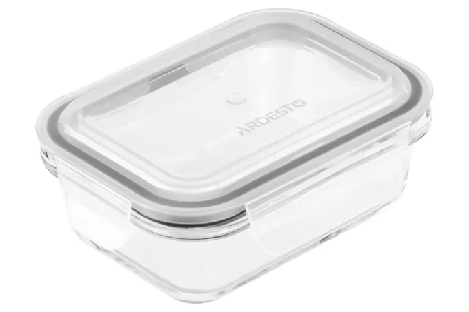 Контейнер для хранения пищевых продуктов Ardesto Gemini, 0.4л, боросиликатное стекло, пластик, прямоугольный, прозрачный