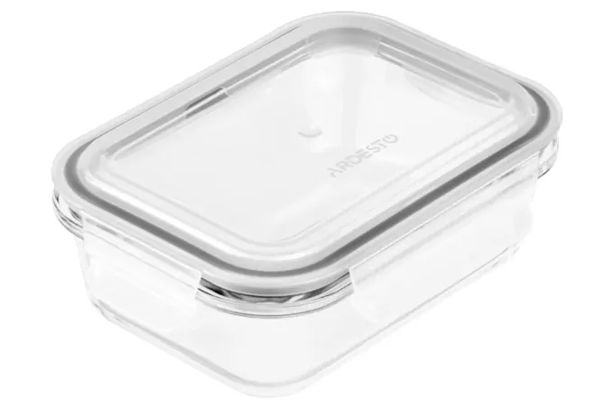 Ardesto Food storage container Gemini 0.6l, borosilicate glass, plastic, rectangular, transparent