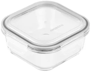 Контейнер для зберігання харчових продуктів Ardesto Gemini, 0.8л, боросилікатне скло, пластик, квадратний, прозорий
