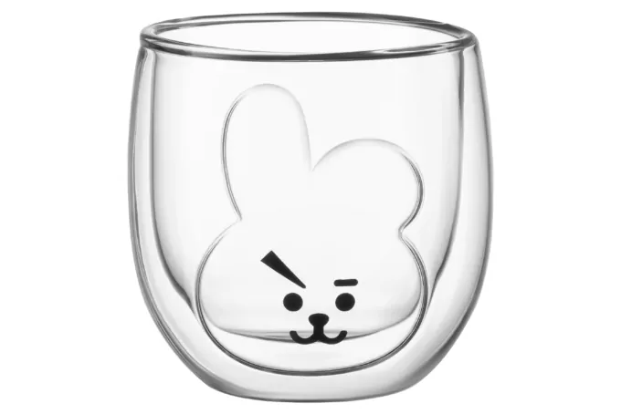 Ardesto Double wall mug set Animals, 300ml, 2pcs, borosilicate glass, transparent