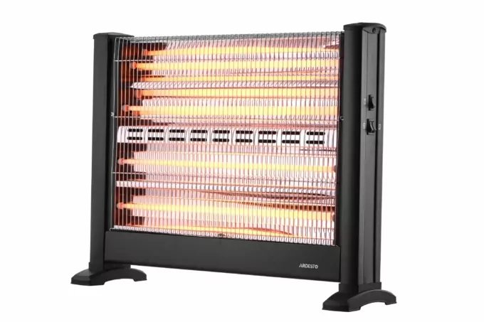 Infrared heater ARDESTO quartz, 28m2, 2500w, mechanical control, floorstanding, black