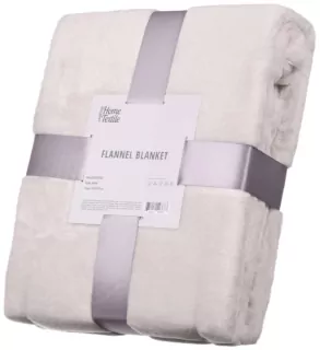 Плед Ardesto Flannel, 160х200см, 100% поліестер, айворі