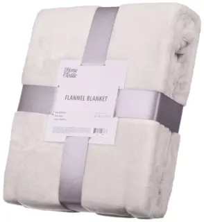 ARDESTO Плед Flannel, 200х220см, айворі, 100% поліестер