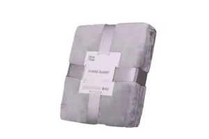 Ardesto Flannel blanket, 200x220cm, 100% polyester, gray