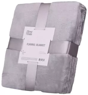 Плед Ardesto Flannel, 200х220см, 100% поліестер, сірий