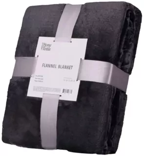 Плед Ardesto Flannel, 160х200см, 100% поліестер, темно-сірий