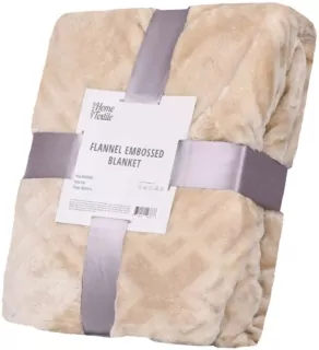 Плед Ardesto Embossed, 160х200см, 100% поліестер, бежевий
