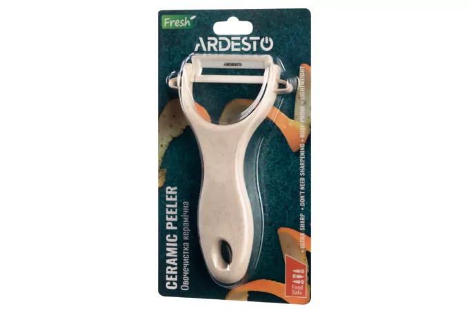 ARDESTO Овочечистка керамічна Fresh, бежевий, кераміка/пластик