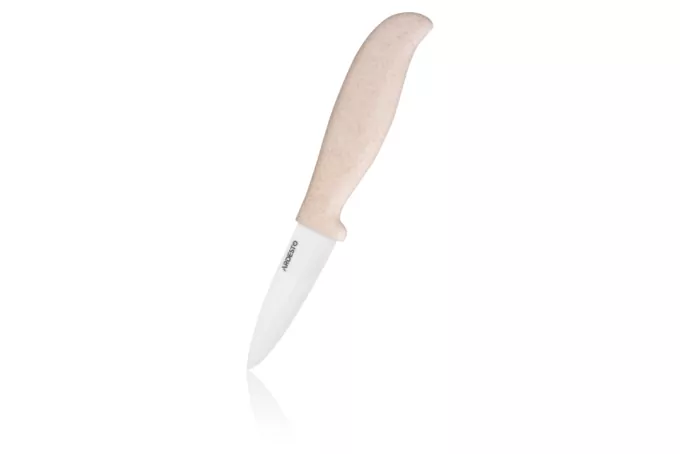 Ardesto Ceramic Paring Knife Fresh, 7.5cm, ceramics, plastic, beige