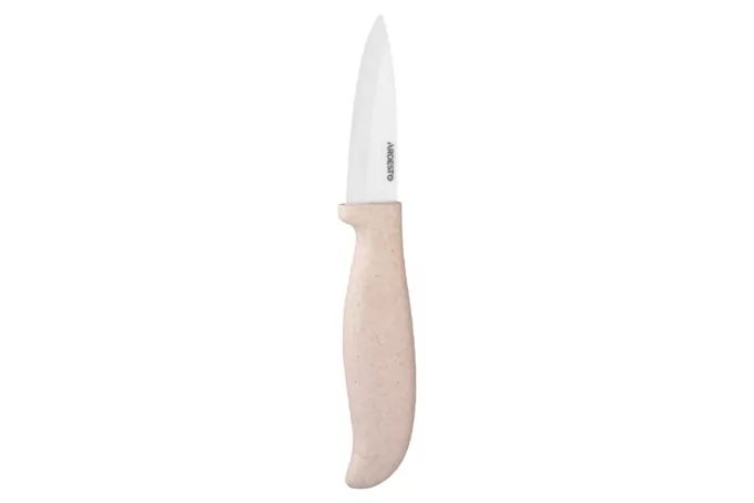 Ardesto Ceramic Paring Knife Fresh, 7.5cm, ceramics, plastic, beige