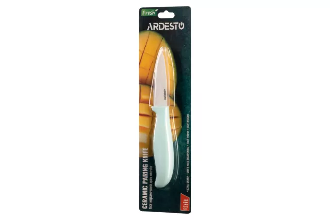 ARDESTO Ceramic Paring Knife Fresh 18.5 cm, tiffany blue, ceramics/plastic