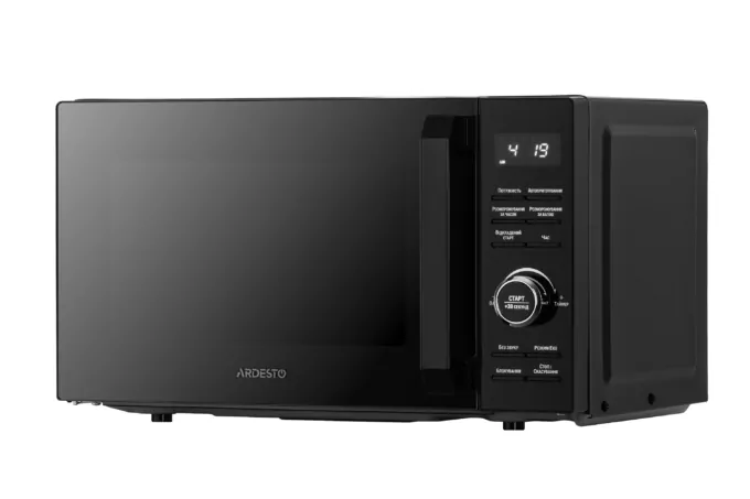 Microwave oven ARDESTO, 20L, electronic control, 700W, display, handle opening, quick start, black
