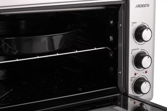 Печь электрическая ARDESTO, 40л, 1300Вт, механич., конвенция, двойное стекло, серый