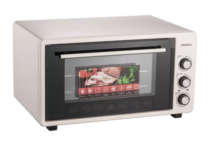 Electric oven ARDESTO, 50L, 1600W, mech., convection, double glass, beige