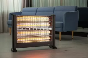 Infrared heater ARDESTO quartz, 28m2, 2500w, mechanical control, floorstanding, black