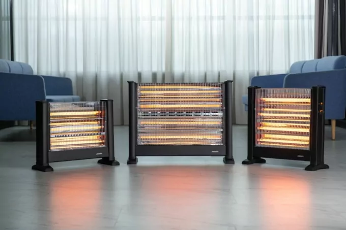 Infrared heater ARDESTO quartz, 15m2, 1650w, mechanical control, floorstanding, black