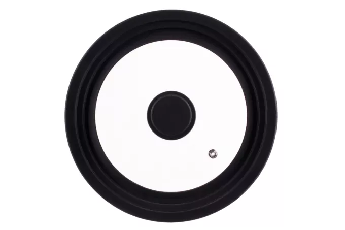 Крышка универсальная Ardesto Black Mars, Smart, 20х22х24см, термостойкое стекло, силикон