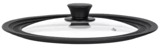 Кришка універсальна Ardesto Black Mars, Smart, 24х26х28см, термостійке скло, силікон