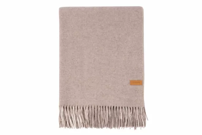 Ardesto Blanket Leonardo Moon, 140x200cm, 5% cashemere, 40% wool, 35% acrylic, 20% poly, beige