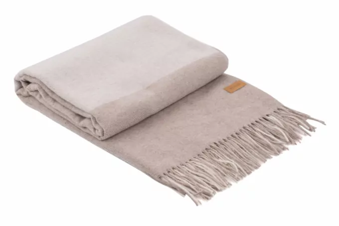 Ardesto Blanket Leonardo Moon, 140x200cm, 5% cashemere, 40% wool, 35% acrylic, 20% poly, beige