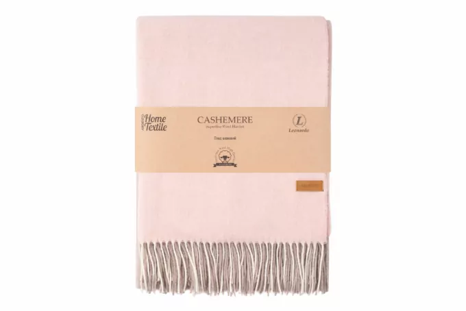 Ardesto Blanket Leonardo Moon, 140x200cm, 5% cashemere, 40% wool, 35% acrylic, 20% poly, pink