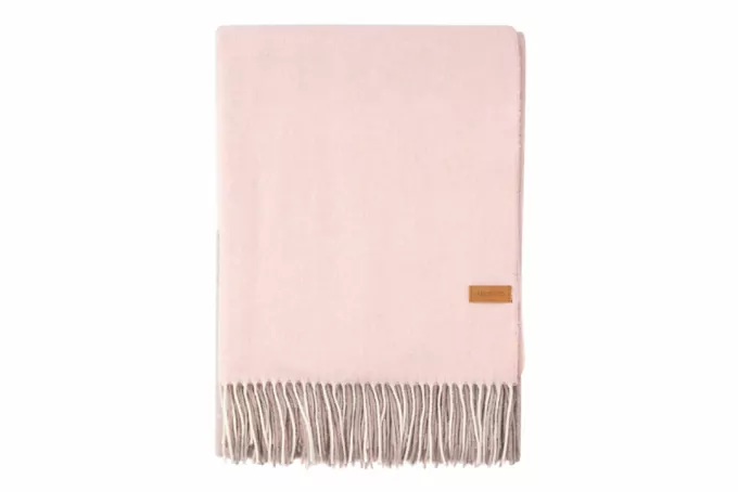 Ardesto Blanket Leonardo Moon, 140x200cm, 5% cashemere, 40% wool, 35% acrylic, 20% poly, pink