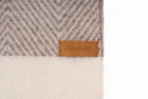 Плед Ardesto Leonardo Bianco, 140×200см, 100% вовна, бежевий