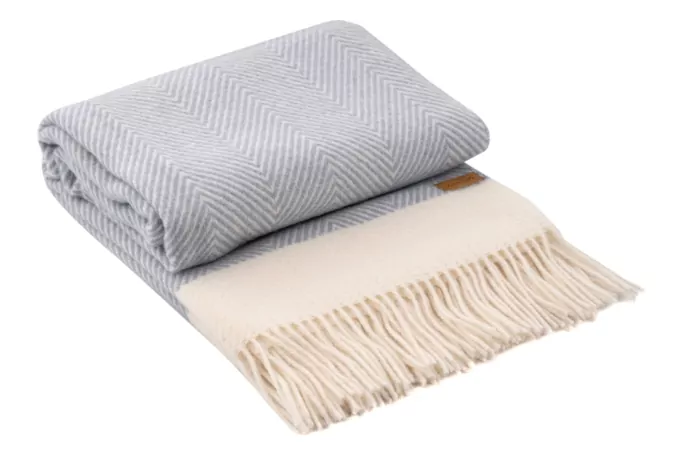 Плед ARDESTO Leonardo Bianco, 140×200см, 100% шерсть, голубой