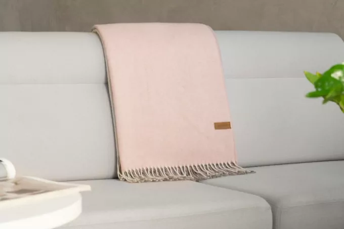 Ardesto Blanket Leonardo Moon, 140x200cm, 5% cashemere, 40% wool, 35% acrylic, 20% poly, beige