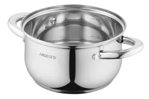 Ardesto Casserole with glass lid Gemini Gourmet Spoleto,, 2.3l, stainless steel