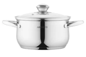 Ardesto Casserole with glass lid Gemini Gourmet Spoleto,, 2.3l, stainless steel