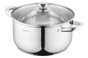 Ardesto Casserole with glass lid Gemini Gourmet Spoleto,, 5.8l, stainless steel