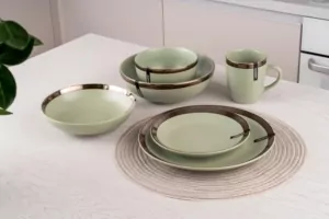 Салатник Ardesto Liguria Green bay, 14см, керамика, зеленый