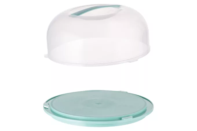 Тортовница с крышкой Ardesto Tasty baking, 28.4х11.5см, пластик, голубой