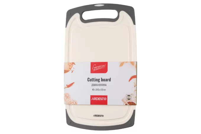 Доска кухонная ARDESTO Gemini, 40х24.5х0.9см, пластик, белый