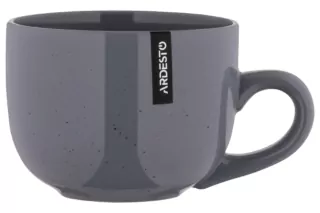 Чашка Ardesto Bagheria Grey, 480мл, кераміка, сірий